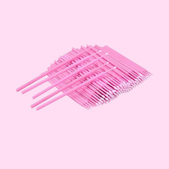 100pcs Pink Micro Brushes